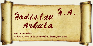 Hodislav Arkula vizit kartica